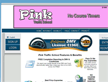 Tablet Screenshot of pinktrafficschool.com